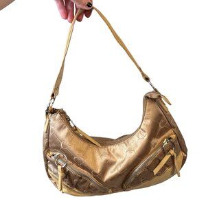 Vintage Candies Y2K Gold Satin Shoulder Bag